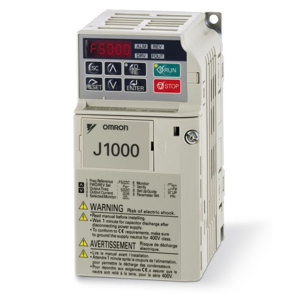 Inverter drive, 0.25kW, 1.6A, 240 VAC, single-phase, max. output freq. image 2