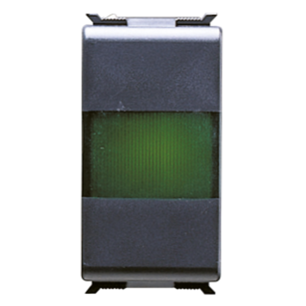 INDICATOR LAMP - 12/24/250 V - SINGLE - GREEN - 1 MODULE - PLAYBUS image 1