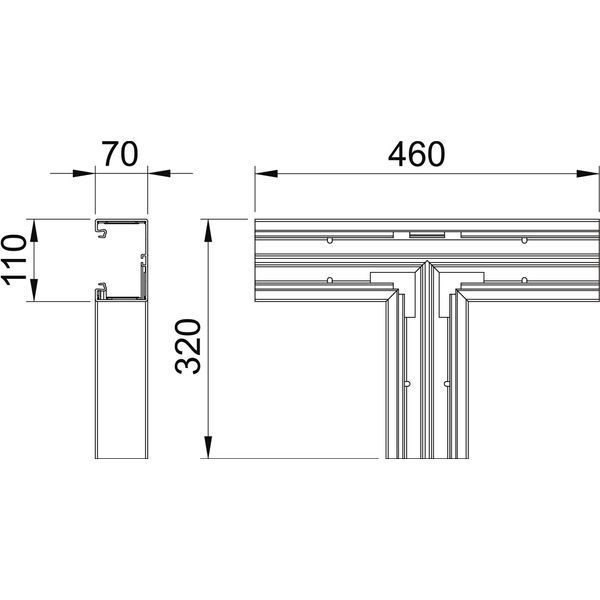 GK-T70110LGR T piece  70x110mm image 2