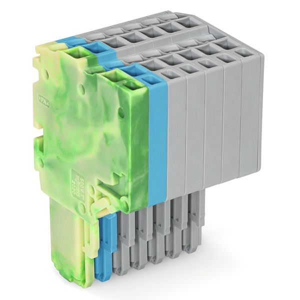 2-conductor female connector Push-in CAGE CLAMP® 1.5 mm² green-yellow/ image 1