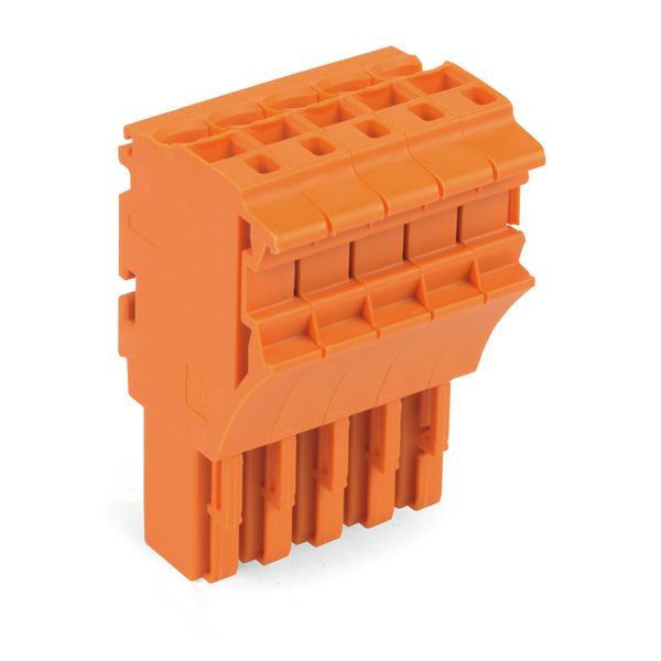 1-conductor female connector Push-in CAGE CLAMP® 4 mm² orange image 1