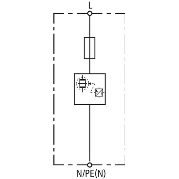 Combined arrester Type 1 + Type 2 DEHNvenCI 1-pole 255V a.c. with back image 3