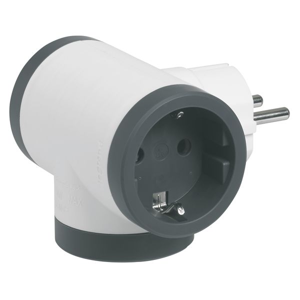 MOP PRE SCH 2P+E 16A 3 LATERAL OUTLETS WHITE/GREY image 5