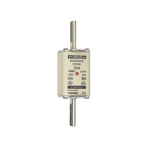 Fuse-link NH2 gG 500VAC 35A live tags Double indicator image 2