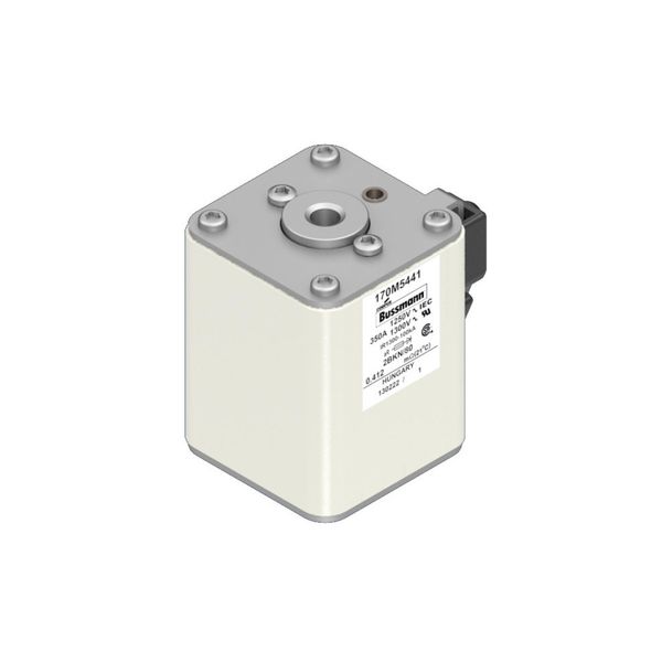 Fuse-link, high speed, 350 A, AC 1250 V, size 2, 61 x 77 x 81 mm, aR, IEC, UL, single indicator image 26