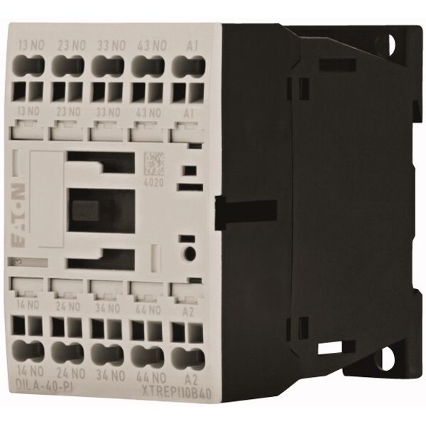 Contactor relay, 110 V 50 Hz, 120 V 60 Hz, 4 N/O, Push in terminals, AC operation image 2