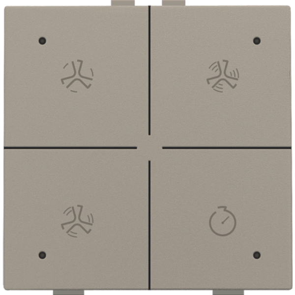 Ventilation control with LED for Niko Home Control, bronze coated image 1