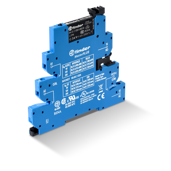 Rel. interface EMR MasterPLUS Screw.6,2mm.1CO 6A/125VDC/SEN/AgNi (39.31.7.125.0060) image 1