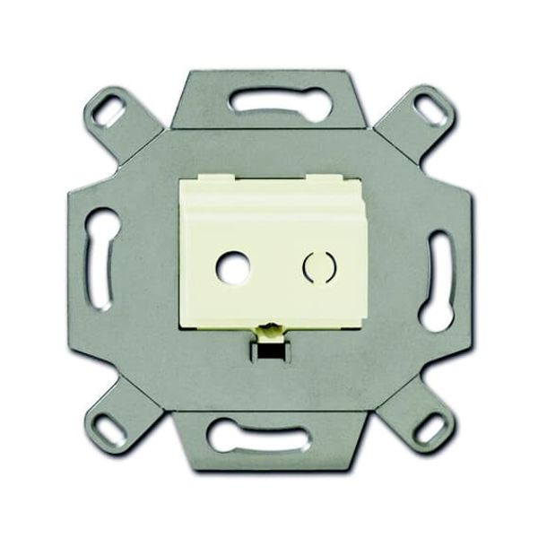 0264/11-500 Communication adapter for Mini-jacks 3,5mm. Flush-mounted installation boxes and inserts white image 1