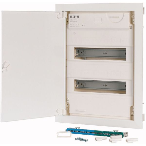 Hollow wall compact distribution board, 2-rows, flush sheet steel door image 8