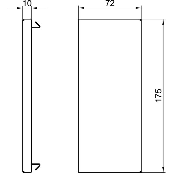 GS-E70170RW End piece  70x170x10 image 2