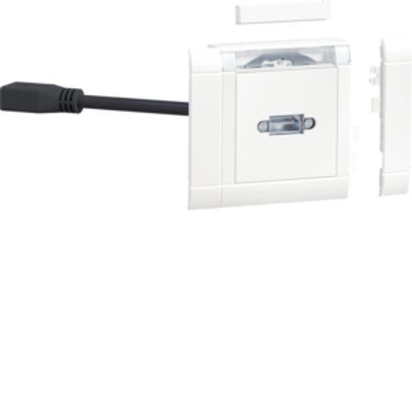 Multimedia-Connection Set DisplayPort front mounting traffic white image 1