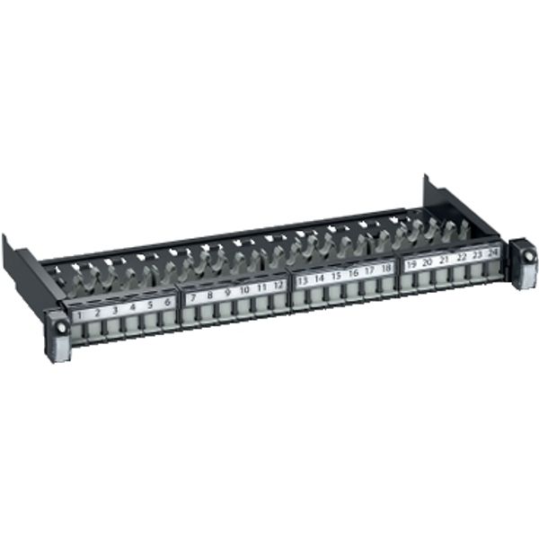 Actassi 19-C Patch Panel Sliding Evo 19" 1U 24pt SLIM FTP/STP Empty image 3