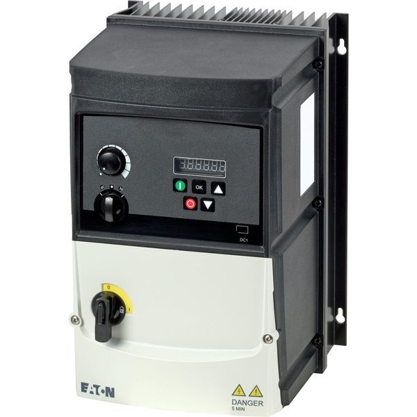 Variable frequency drive, 230 V AC, 3-phase, 18 A, 4 kW, IP66/NEMA 4X, Radio interference suppression filter, Brake chopper, 7-digital display assembl image 2