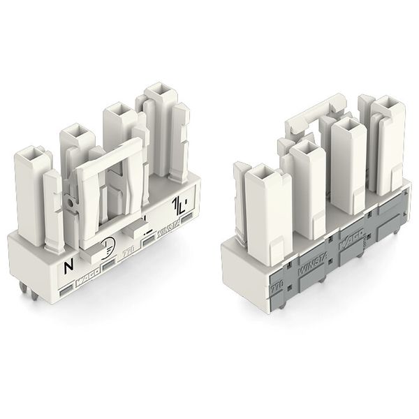 Socket for PCBs straight 4-pole white image 1