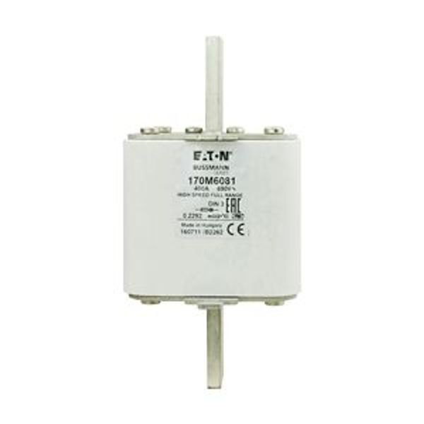 Fuse-link, high speed, 400 A, AC 690 V, DIN 3, 75 x 89 x 150 mm, gR, DIN, IEC, single indicator image 4