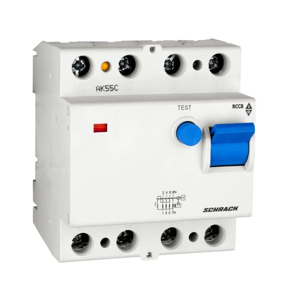 Residual current circuit breaker 63A, 4-pole, 30mA, type AC image 1