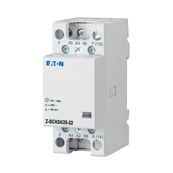 Installation contactor, 24VAC/50Hz, 2N/O+2N/C, 25A, 2HP image 6