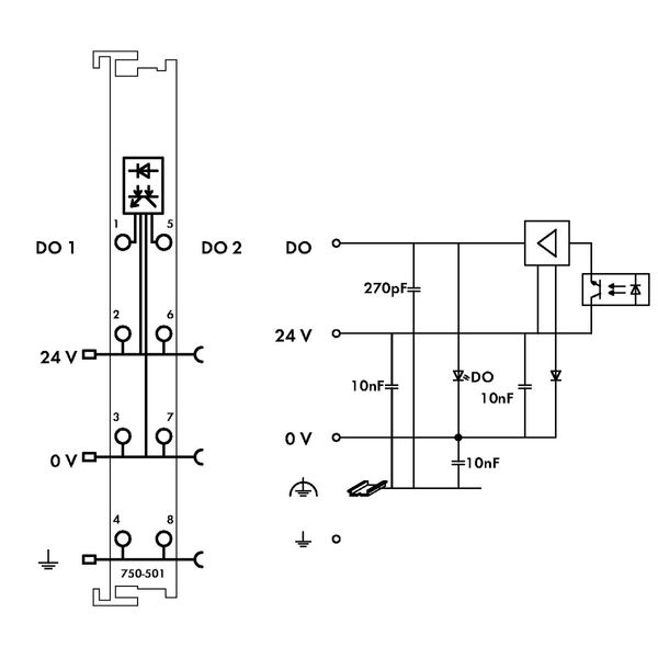 2-channel digital output 24 VDC 0.5 A light gray image 4