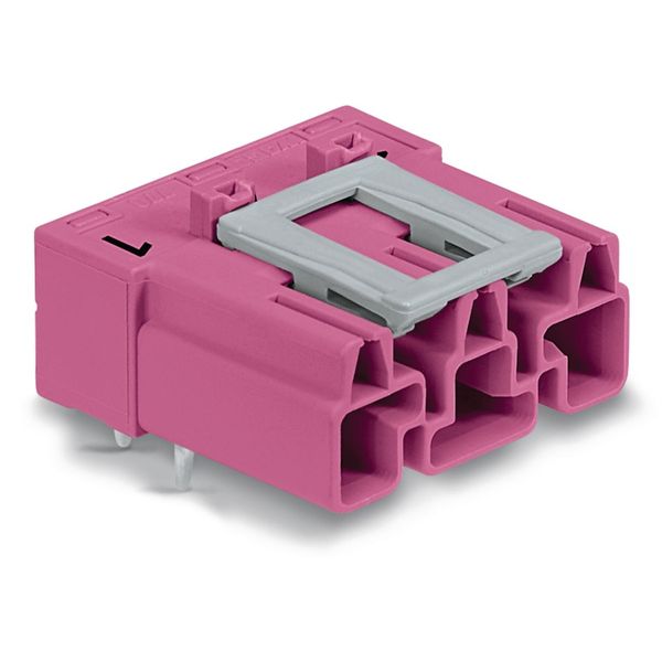 Plug for PCBs angled 3-pole pink image 5