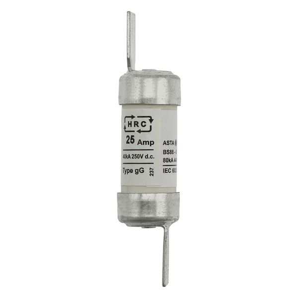 Fuse-link, low voltage, 25 A, AC 440 V, BS88/F1, 15 x 62 mm, gL/gG, BS image 10