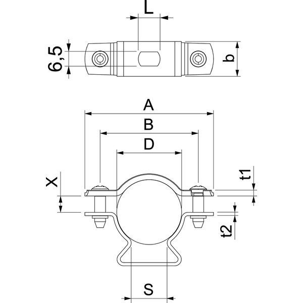 ASL 733 30 FT Distance saddle with slot 25-30mm image 2