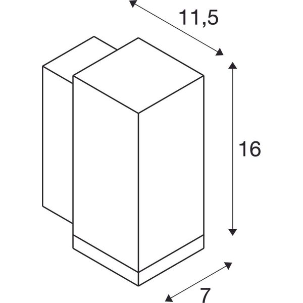 ENOLA S SQ 6W 3000/4000K 230V LED IP65 anthracite image 2