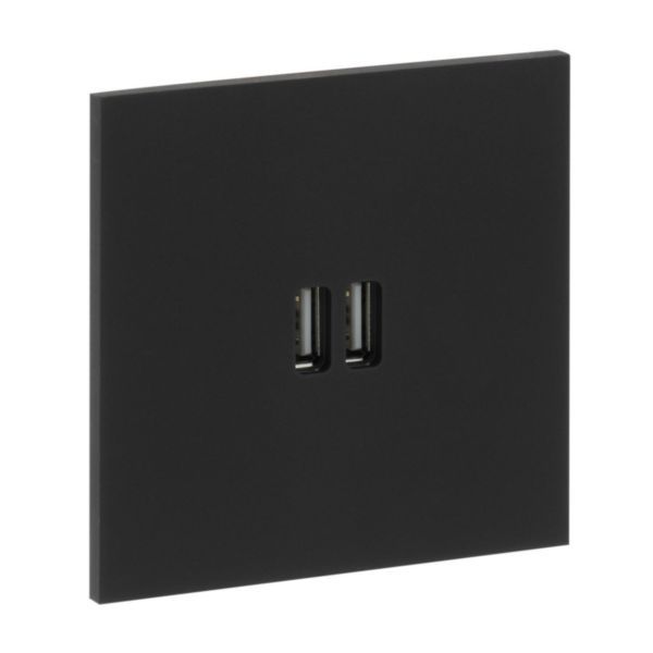 Art d'Arnould universe Epure dual USB charger socket 3A - matte black image 2