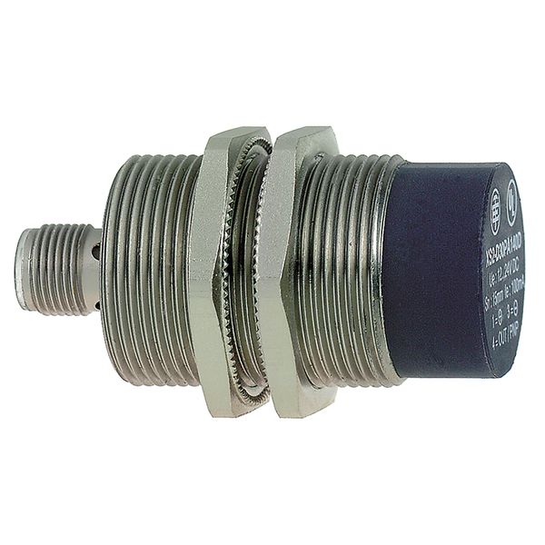 Inductive proximity sensors XS, inductive sensor XS6 M30, L74mm, brass, Sn22mm, 12...48 VDC, M12 image 1