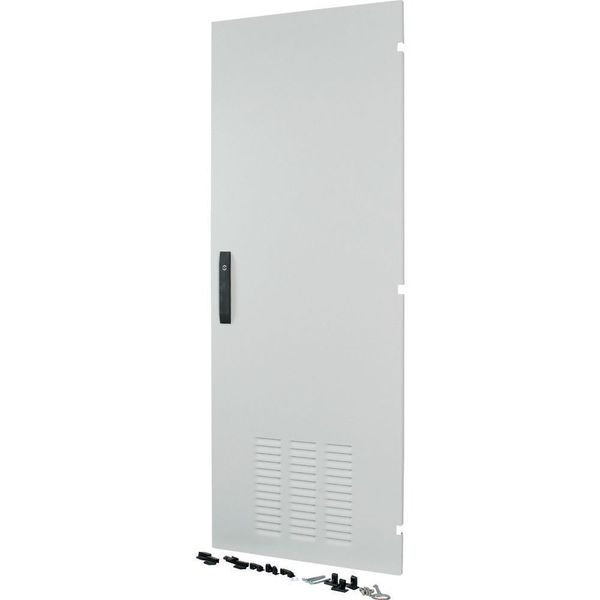 Section door, ventilated IP42, hinges right, HxW = 2000 x 300mm, grey image 3