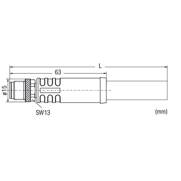 Power cable M12L plug straight 5-pole image 4