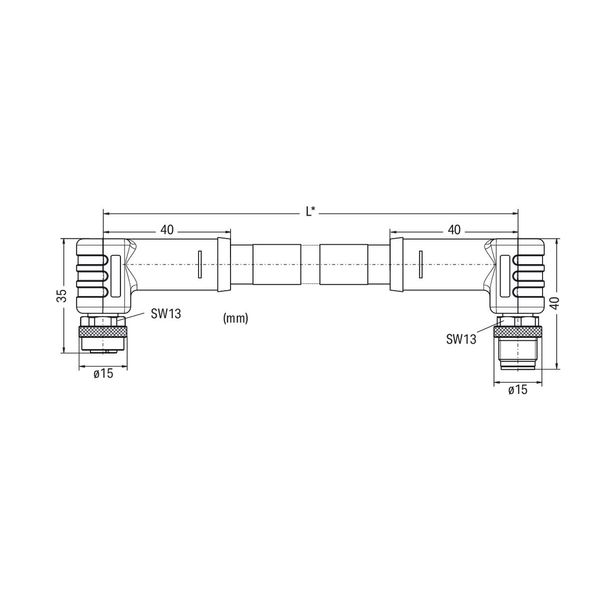 Power cable M12L socket angled M12L plug angled image 7