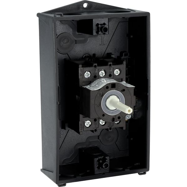 Safety switch, P1, 25 A, 3 pole, STOP function, With black rotary handle and locking ring, Lockable in position 0 with cover interlock, with warning l image 29