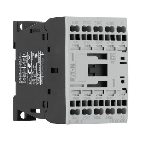 Contactor relay, 24 V DC, 3 N/O, 1 NC, Spring-loaded terminals, DC operation image 10