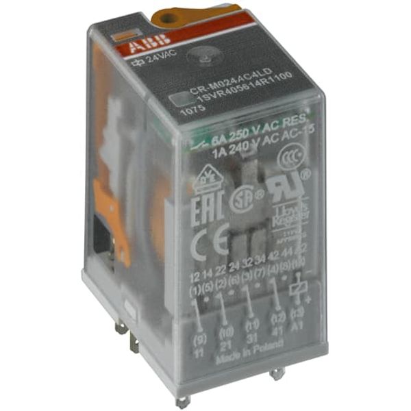 CR-M230AC4LGLC Interface relay, cpl. with socket and holder image 2