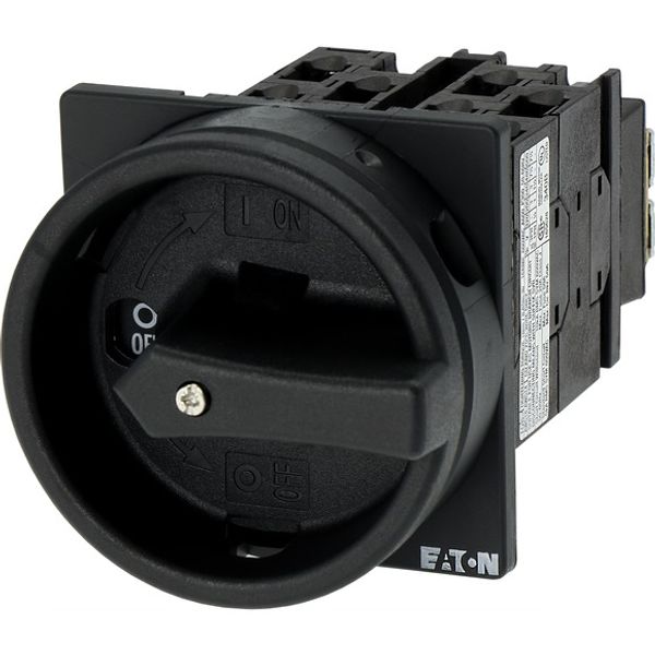 Main switch, T0, 20 A, flush mounting, 4 contact unit(s), 8-pole, STOP function, With black rotary handle and locking ring, Lockable in the 0 (Off) po image 4