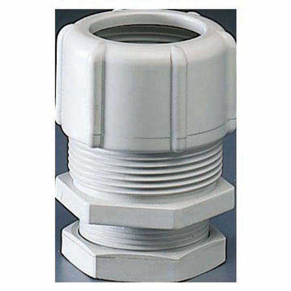 SHOCKPROOF POLYMER CONDUIT/BOX COUPLING - HOLE Ø 20MM - FOR EXTERNAL CONDUITS 16MM - GREY RAL7035 - IP66 image 2