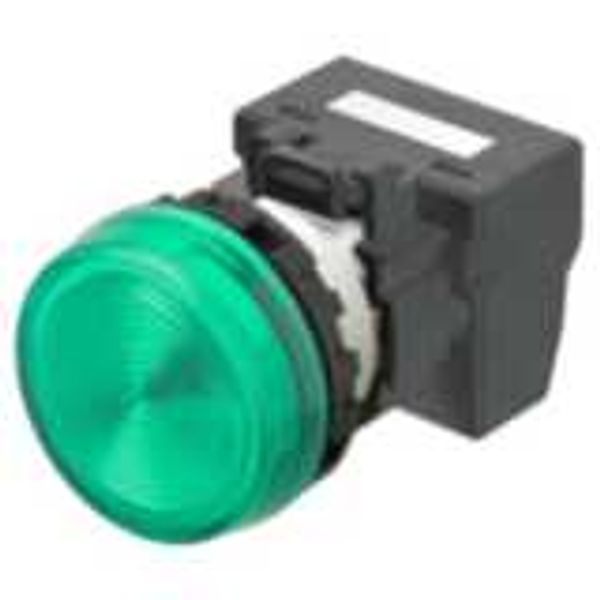 M22N Indicator, Plastic flat, Green, Green, 24 V, push-in terminal image 3