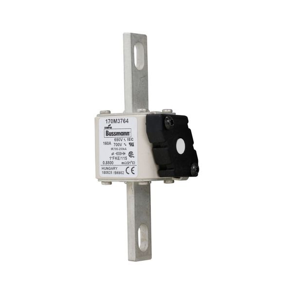 Fuse-link, high speed, 160 A, AC 690 V, compact size 1, 45 x 59 x 148 mm, aR, IEC, UL, single indicator image 7