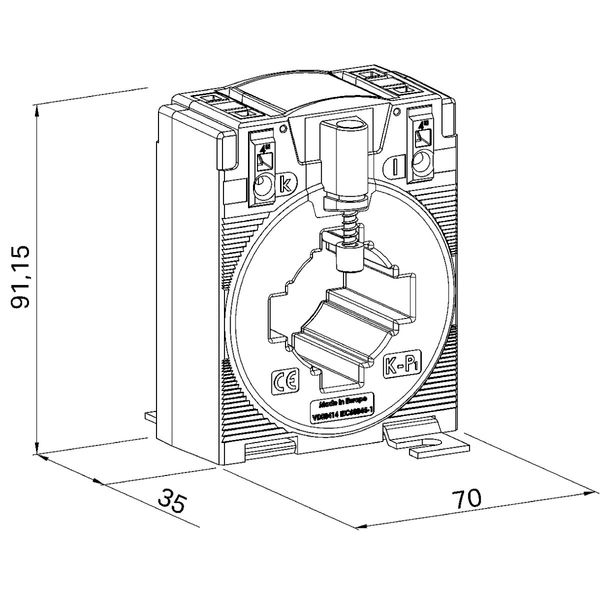 Plug-in current transformer Primary rated current: 600 A Secondary rat image 3