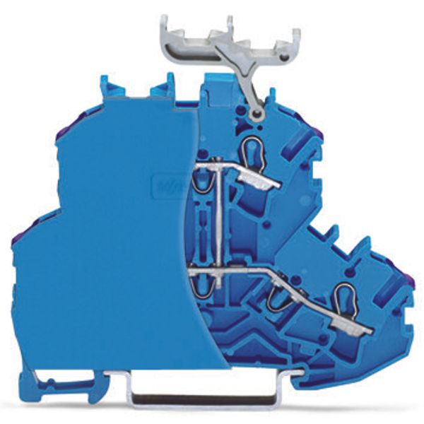 Double-deck terminal block 4-conductor through terminal block with end image 1