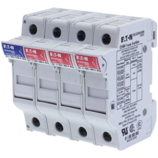 Fuse-holder, LV, 30 A, AC 600 V, 10 x 38 mm, 3P+N, UL, IEC, DIN rail mount image 43