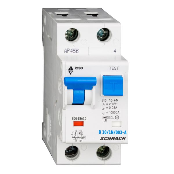 Combined MCB/RCD (RCBO) B10/1+N/30mA/Type A image 2