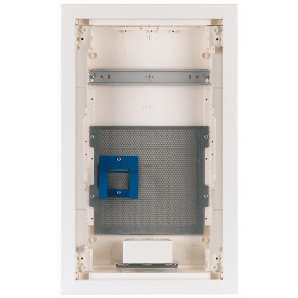 Compact distribution board-flush mounting, multimedia, 3-rows, flush sheet steel door image 2