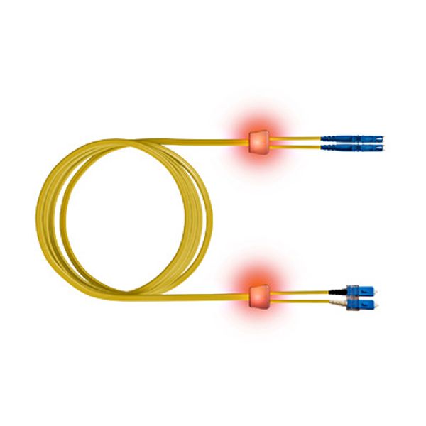 FO LED Patch Cord, Duplex, E2000/SCD, E09/125 OS2, 3m image 1