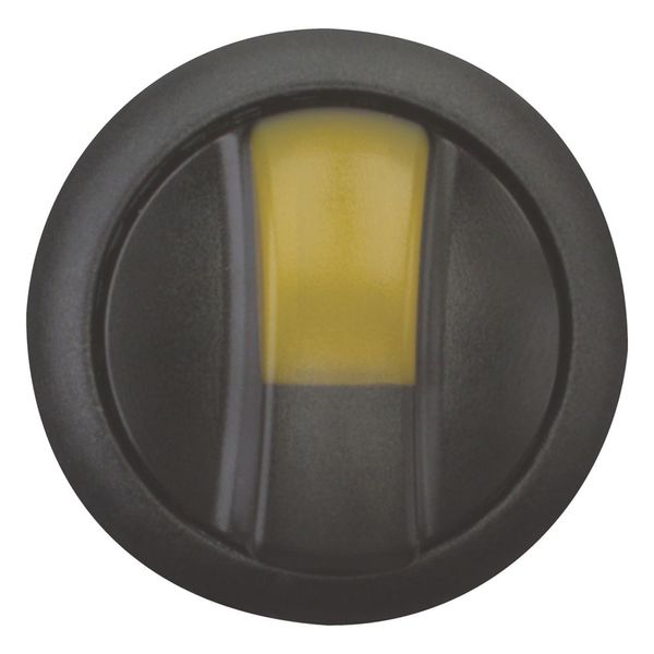 Illuminated selector switch actuator, RMQ-Titan, With thumb-grip, momentary, 3 positions, yellow, Bezel: black image 4