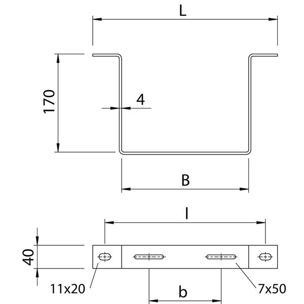 AHB-T1722 VA4547 Suspension bracket for cable tray 200 170x320 image 2