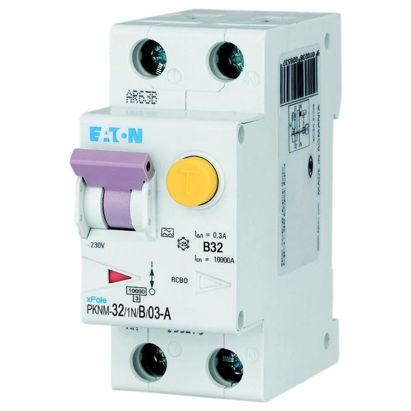 RCD/MCB combination, 32 A, 300 mA, MCB trip characteristic: B, 1p+N, RCD trip characteristic: A image 24