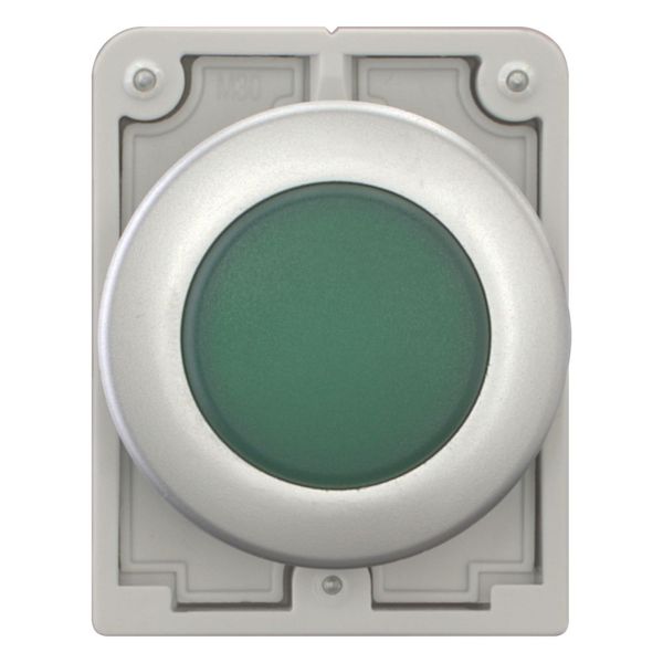 Indicator light, RMQ-Titan, Flat, green, Metal bezel image 3