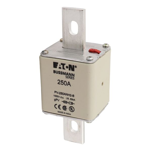 Fuse-link, high speed, 250 A, DC 1000 V, NH2, gPV, UL PV, UL, IEC, dual indicator, bolted tag image 9